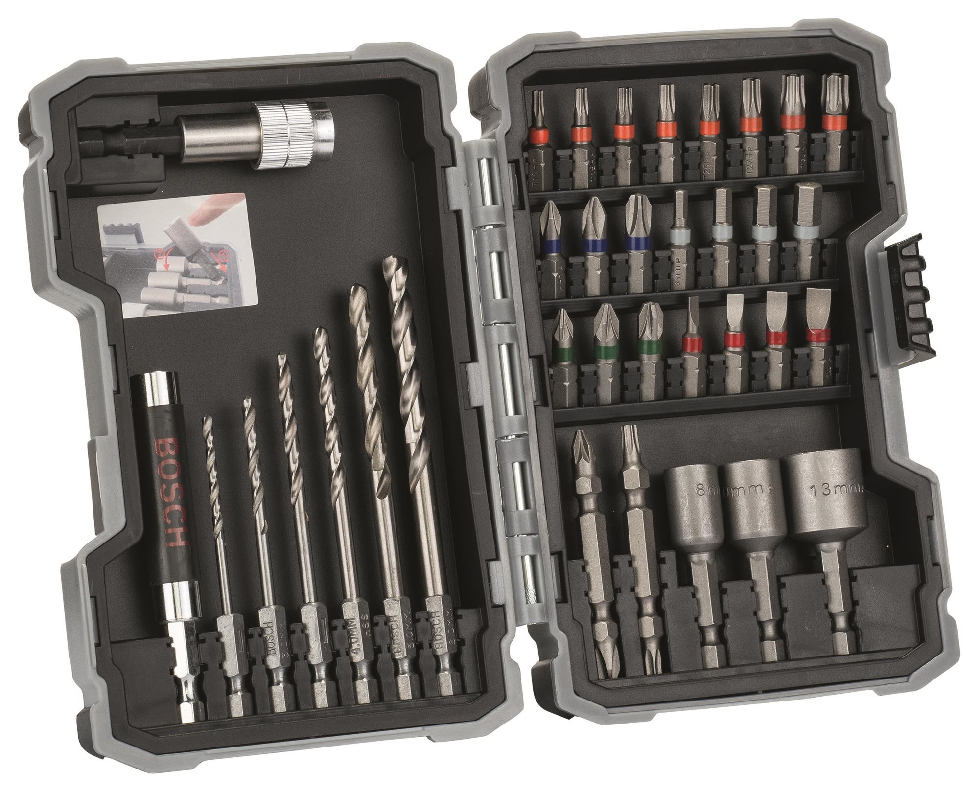 BOSCH 35-dielna sada skrutkovacích bitov Extra Hard, PH, PZ, SL, H, T 2.607.017.328