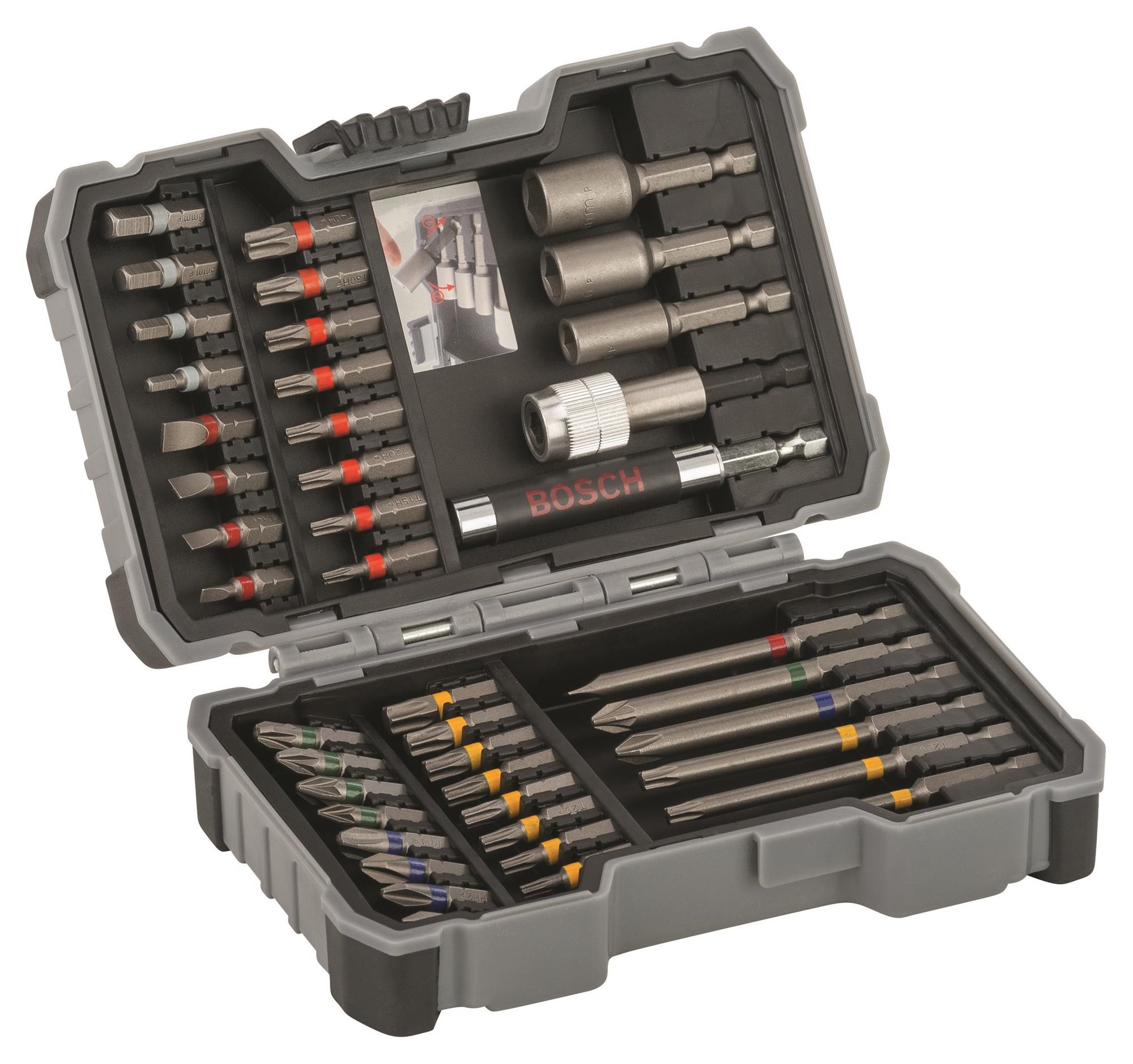 Bosch 43-dielna súprava skrutkovacích bitov a nástrčných kľúčov Extra Hard 2.607.017.561