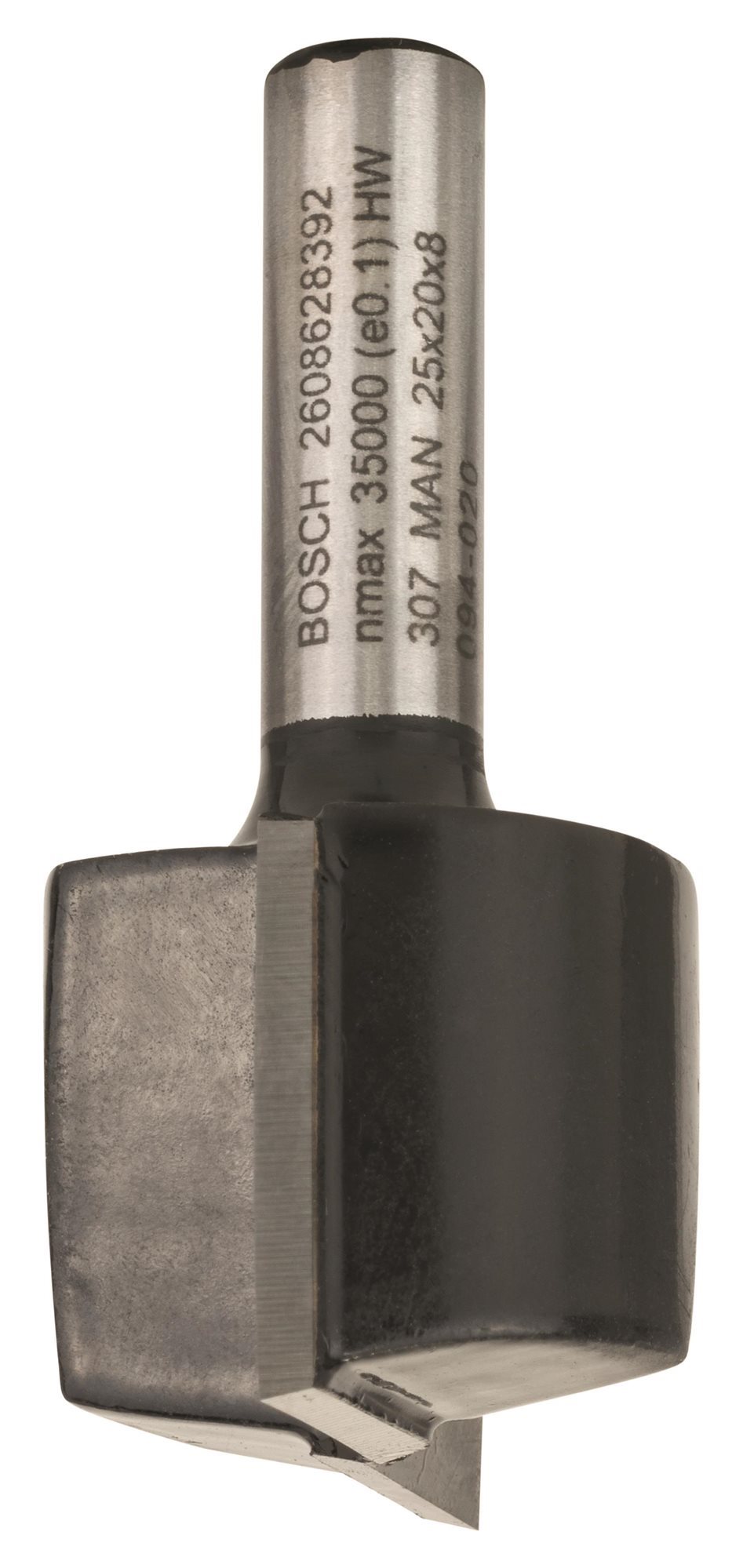 BOSCH Drážkovacia fréza, 8 mm, D1 25 mm, L 19,6 mm, G 51 mm 2.608.628.392