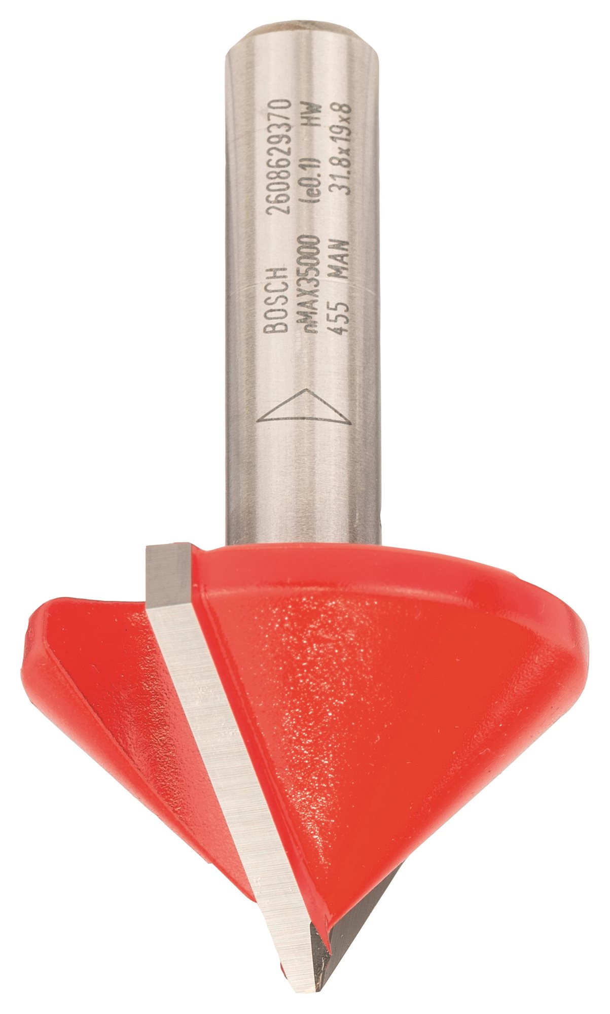 BOSCH fréza v tvare V, Expert for Wood, 8 mm, D 31,8 mm, L 19 mm, G 51 mm, G 90° 2.608.629.