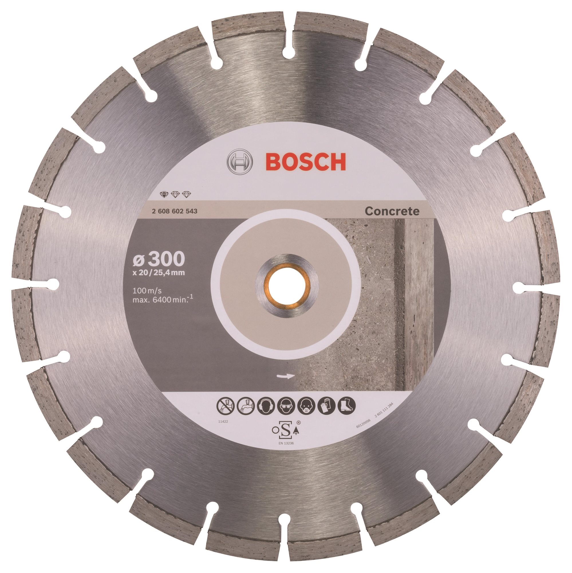 BOSCH Diamantový deliaci kotúč Standard for Concrete 300 × 20/25,40 × 2,8 × 10 mm 2.608.602.543