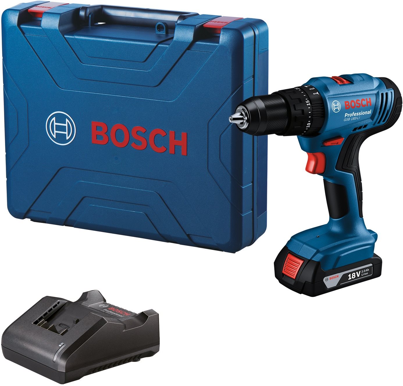 Bosch Professional Aku vŕtačka GSB 183-LI, 0.601.9K9.101