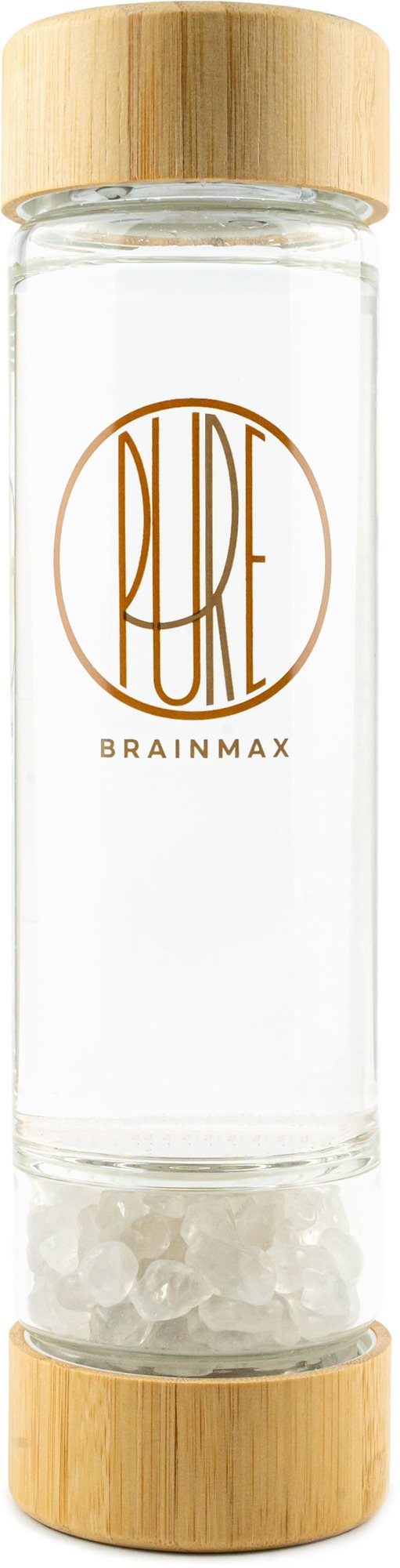 BrainMax Pure Sklenená fľaša s kryštálom 500 ml