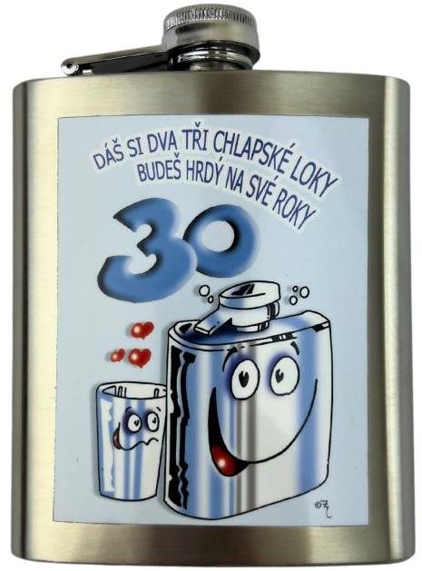 DIVJA Darčeková ploskačka Dáš si dva tři chlapské loky – 30-tka 200 ml