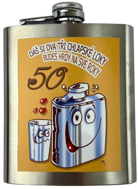 DIVJA Darčeková ploskačka Dáš si dva tři chlapské loky – 50-tka 200 ml