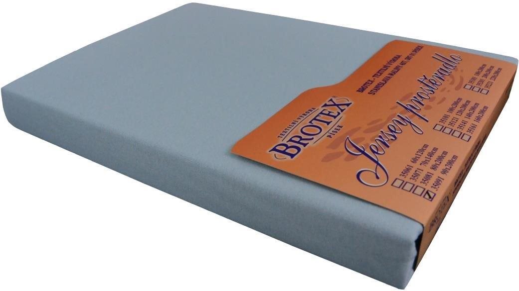 Brotex Jersey plachta na posteľ sivá, 180 × 200 cm dvojlôžko