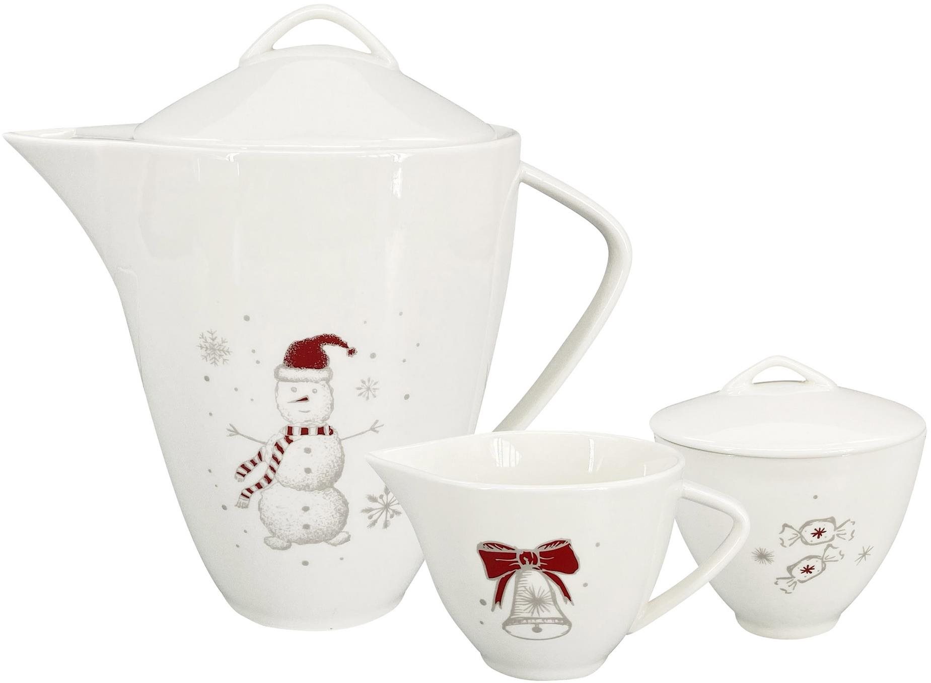 by inspire Čajová súprava Koleda (Kanvica, kanvička na mlieko, cukornička)