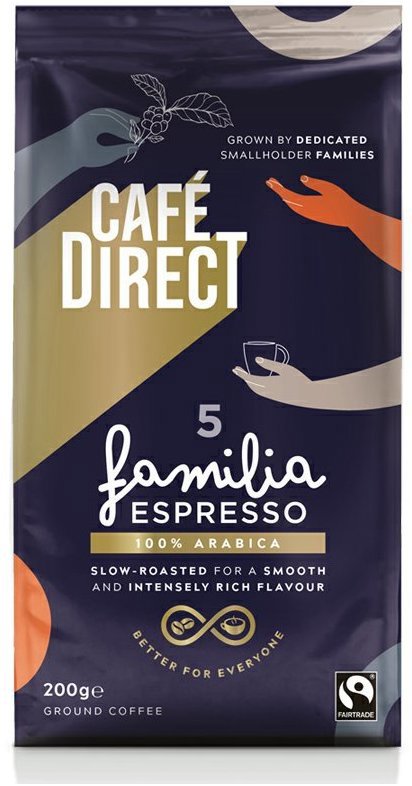 Cafédirect Familia Espresso SCA 82, mletá, 200 g