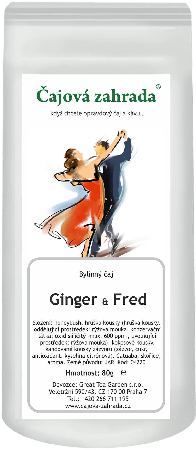 Čajová záhrada Honeybush Ginger & Fred 80 g