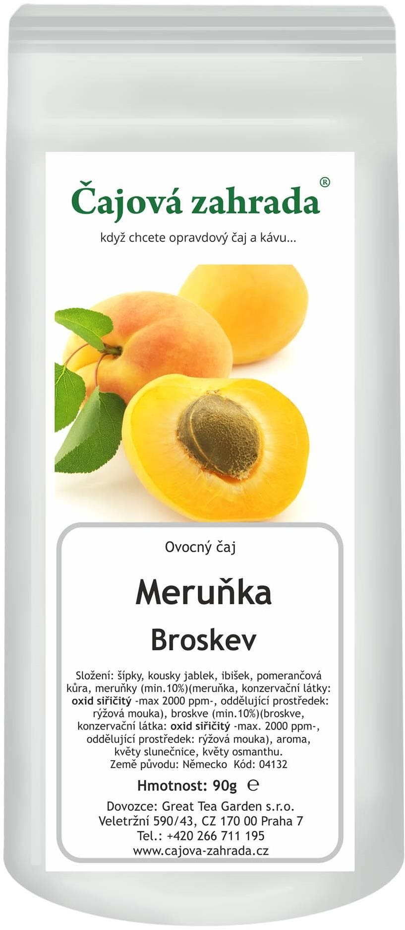 Čajová záhrada – Marhuľa & Broskyňa – ovocný čaj, 500 g