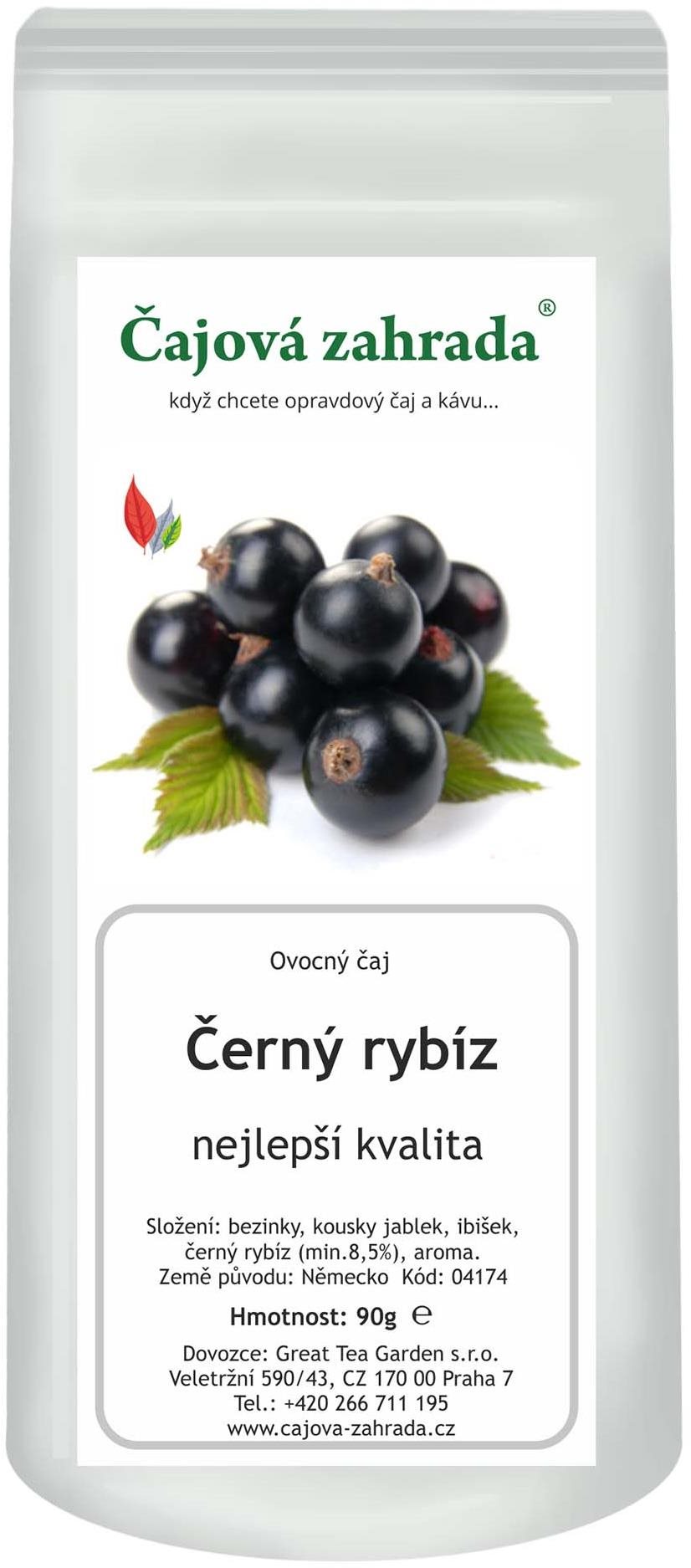 Čajová záhrada – Čierne ríbezle – ovocný čaj, 500 g