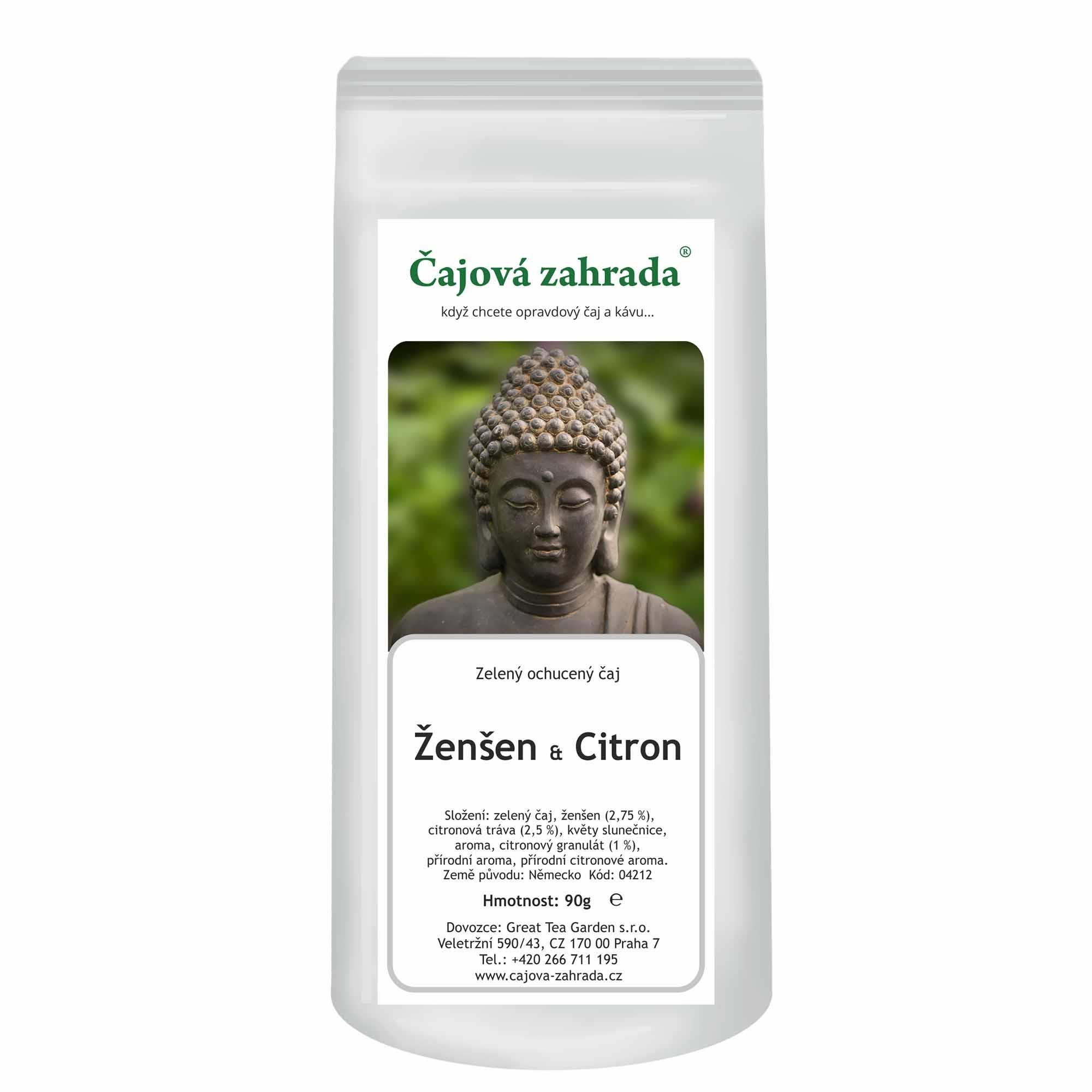 Čajová záhrada – Ženšen & Citrón – zelený ochutený čaj, 500 g