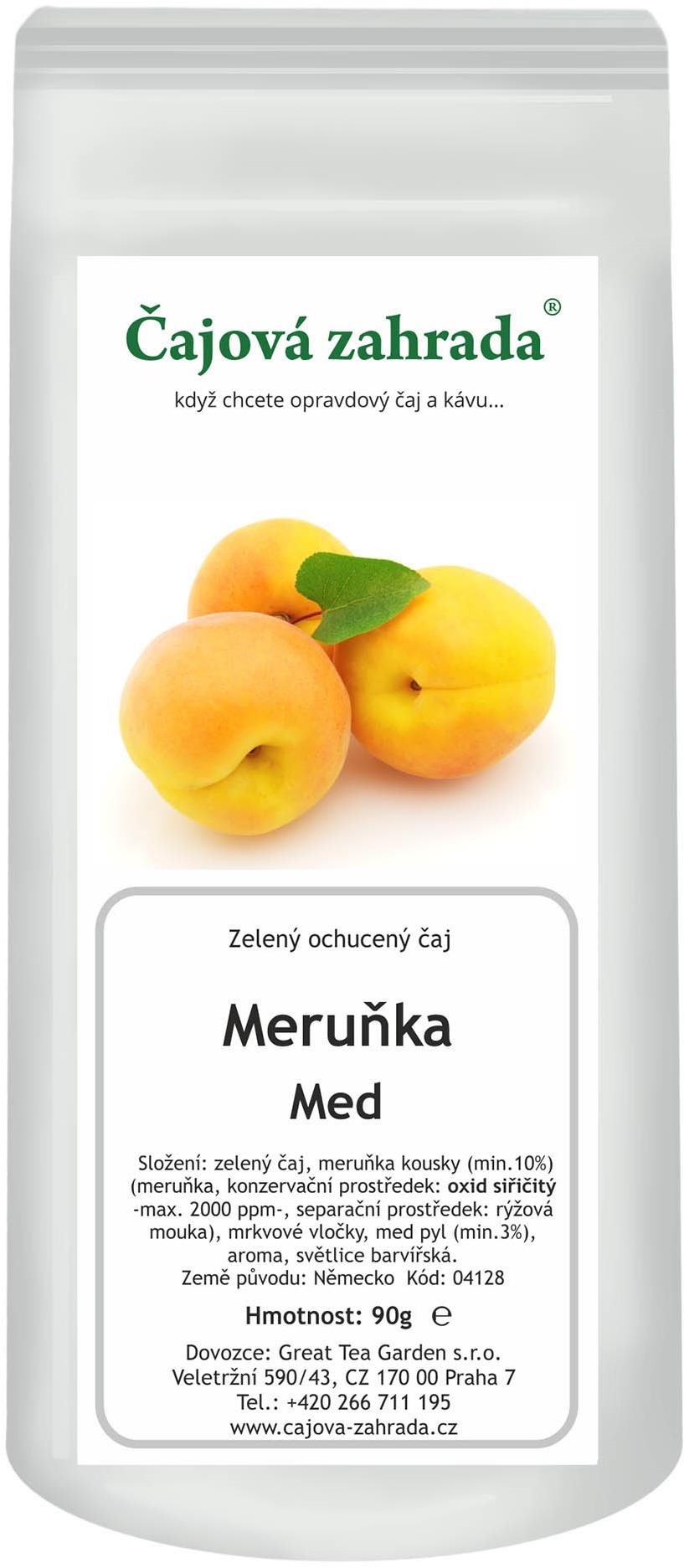 Čajová záhrada – Marhuľa & Med – zelený ochutený čaj, 90 g