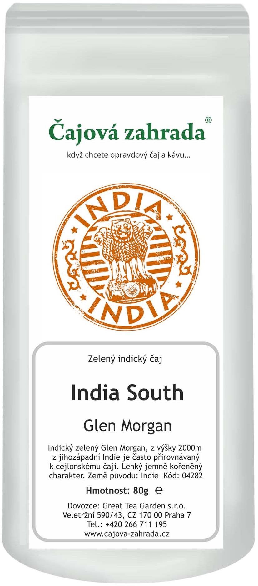 Čajová záhrada – India South Glen Morgan – zelený čaj, 80 g