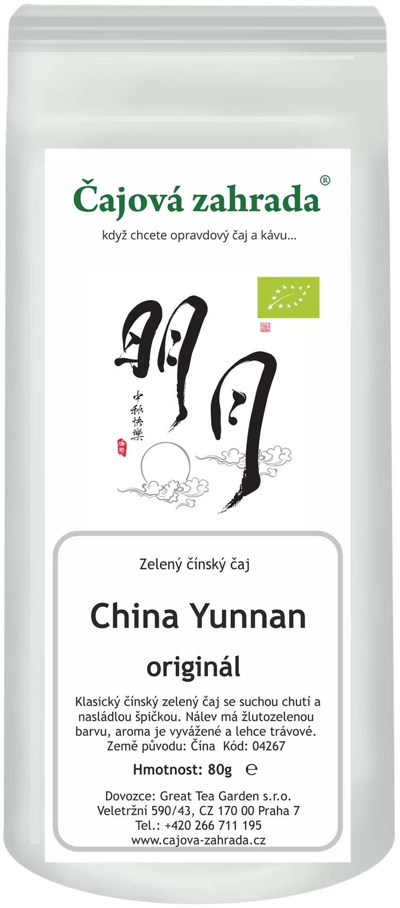 Čajová záhrada – China Yunnan Green – zelený čaj, 80 g