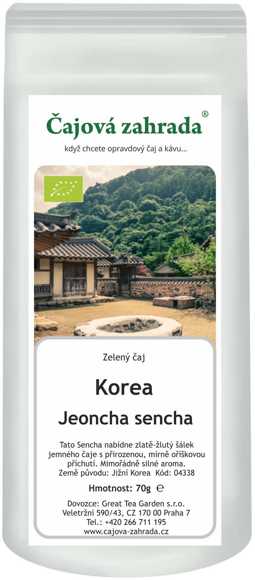 Čajová záhrada – Korea Jeoncha Sencha – zelený čaj, 70 g
