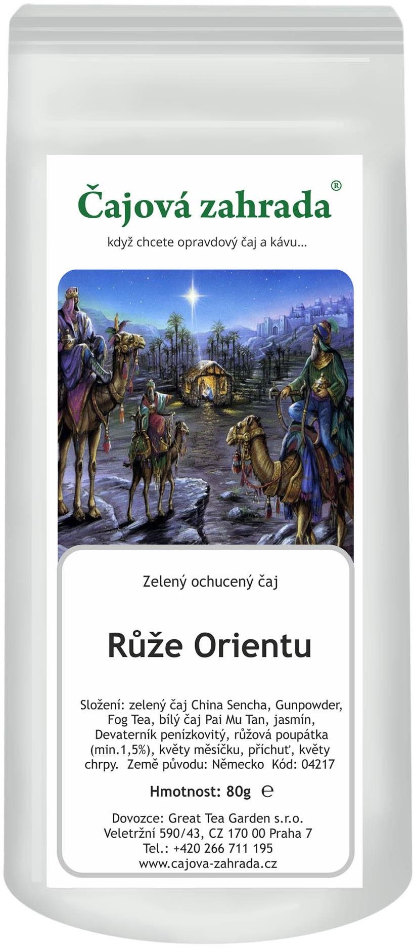 Čajová záhrada – Ruža Orientu – zelený ochutený čaj, 500 g