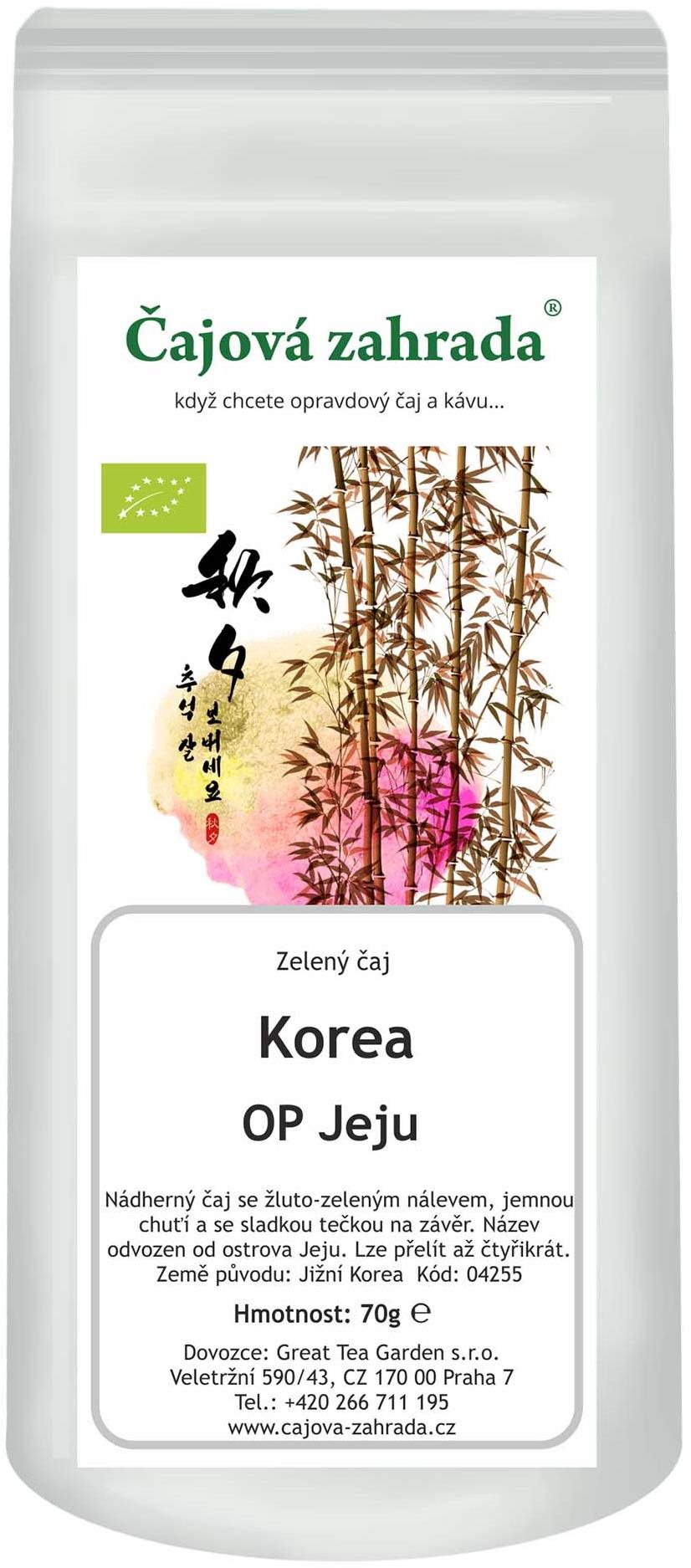 Čajová záhrada – Korea OP Jeju – zelený čaj, 70 g