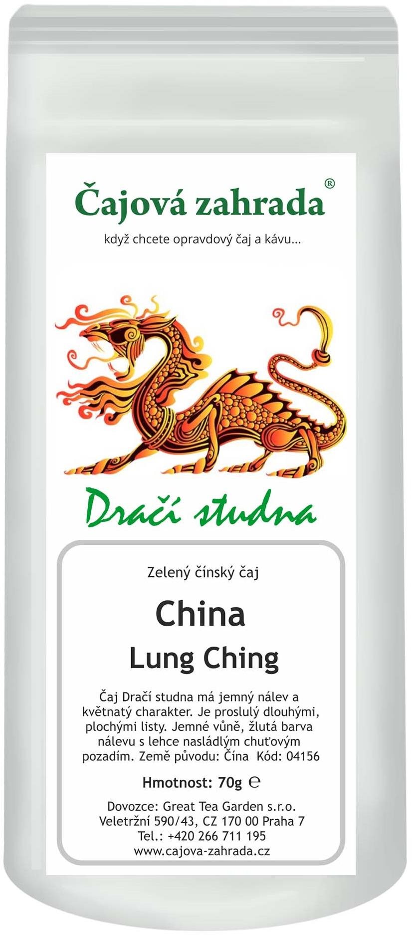 Čajová záhrada – China Lung Ching – zelený čaj, 500 g