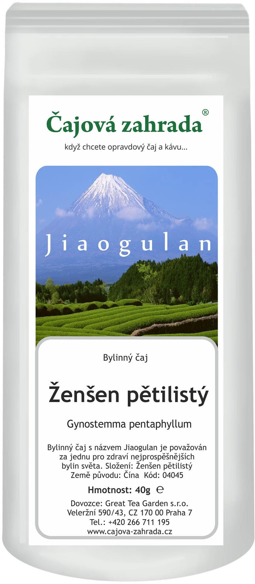 Čajová záhrada – Jiaogulan – Ženšen päťlistový – bylinný čaj 40 g