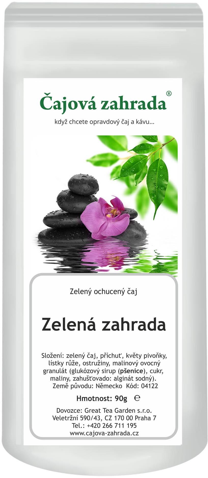 Čajová záhrada – Zelená záhrada – zelený ochutený čaj, 90 g