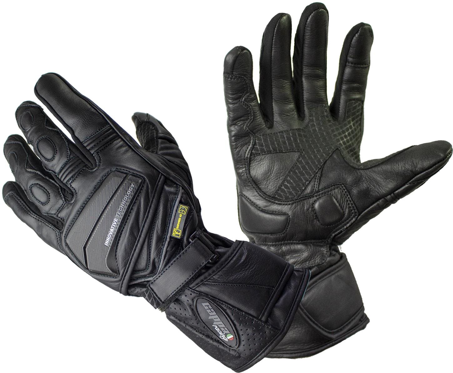 Cappa Racing Rukavice moto Detroit kožené dlhé čierne 3 XL