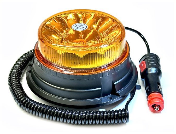 Autolamp CZ LED magnetický maják 12 V – 24 V, oranžový, 12 LED × 1 W, 141 × 82 mm