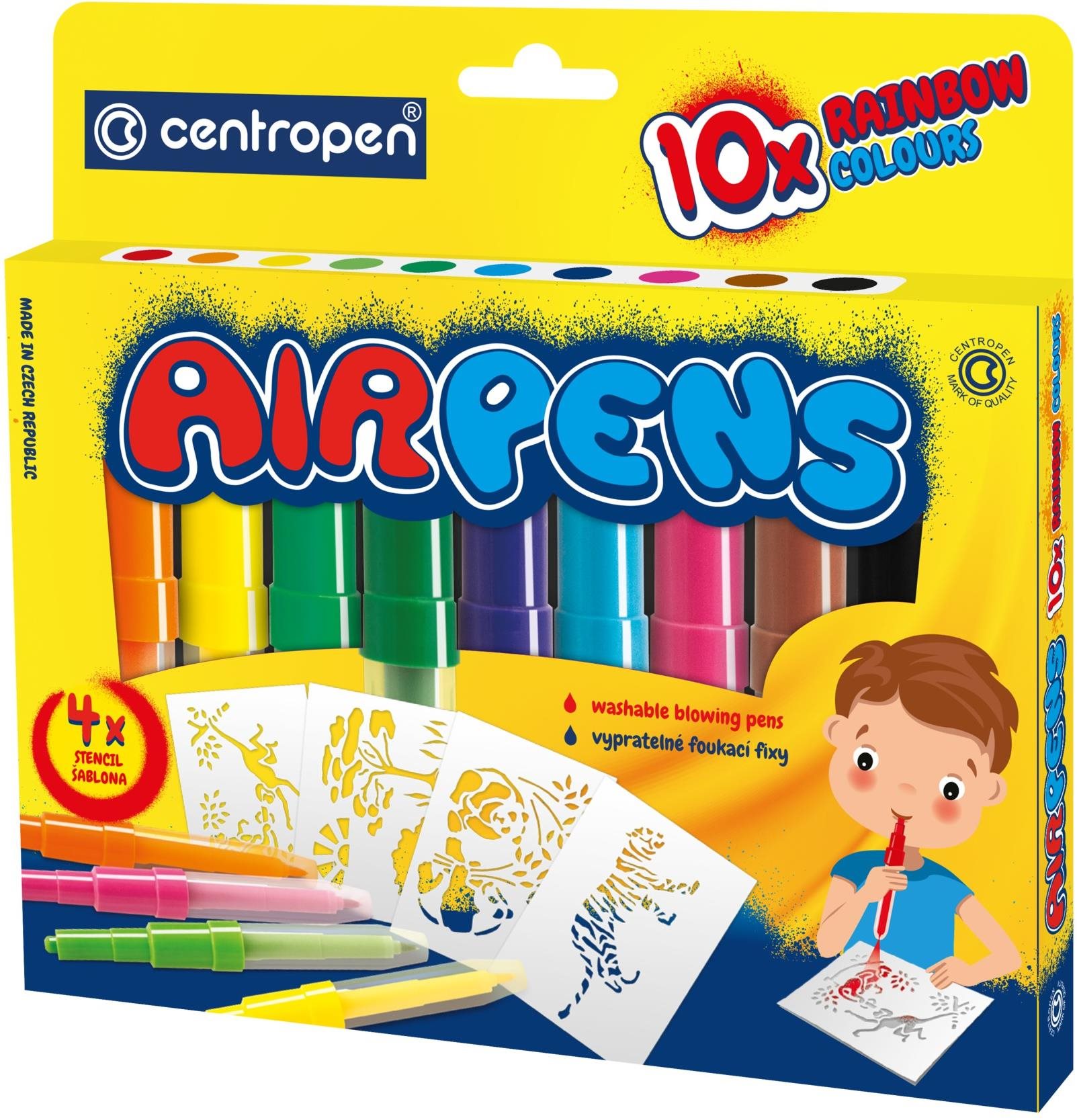 Centropen fúkacie fixky Air Pens 1500 Rainbow 10 ks
