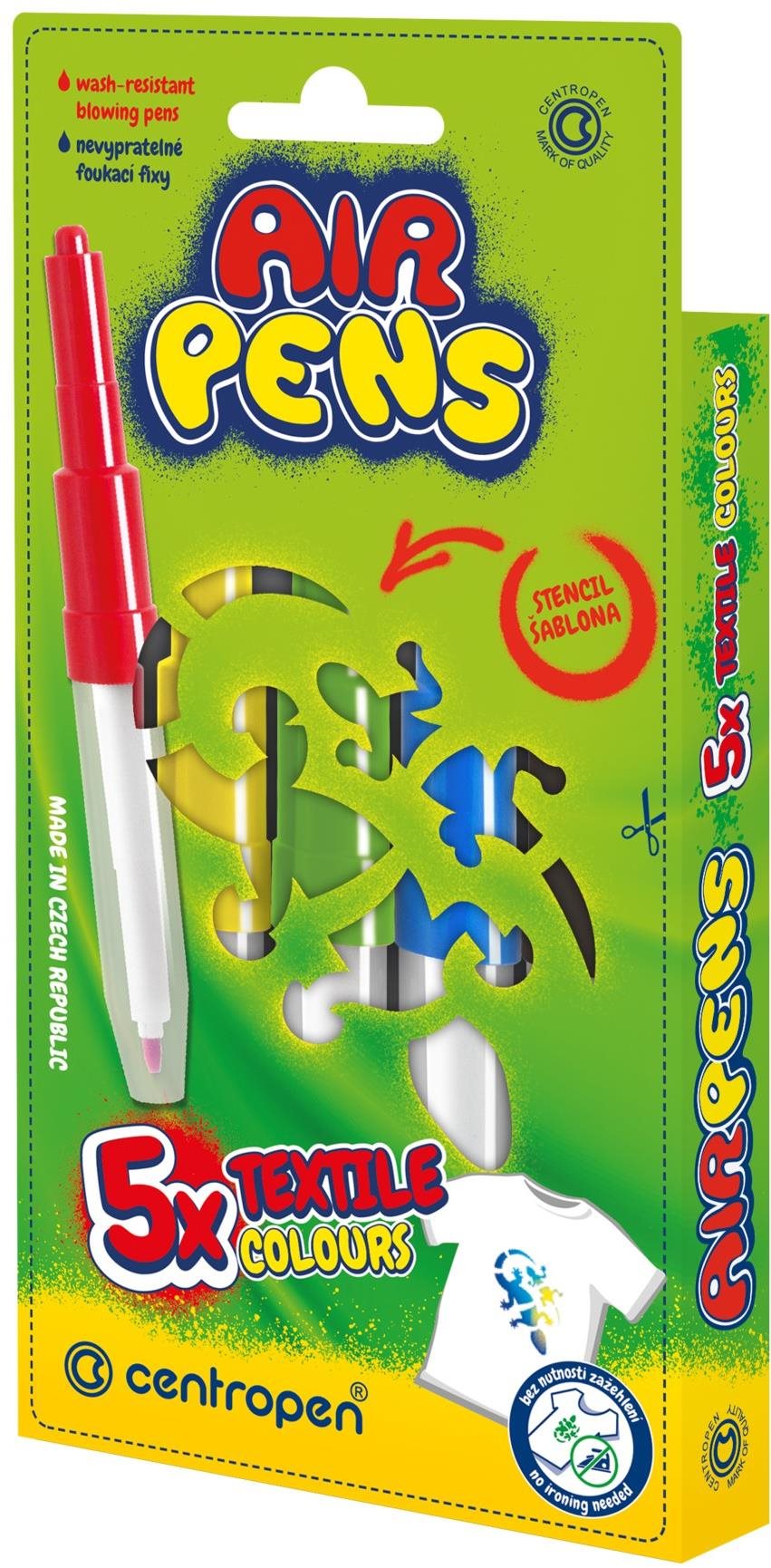 CENTROPEN Air Pens 1539, fúkacie, na textil, balenie 5 ks