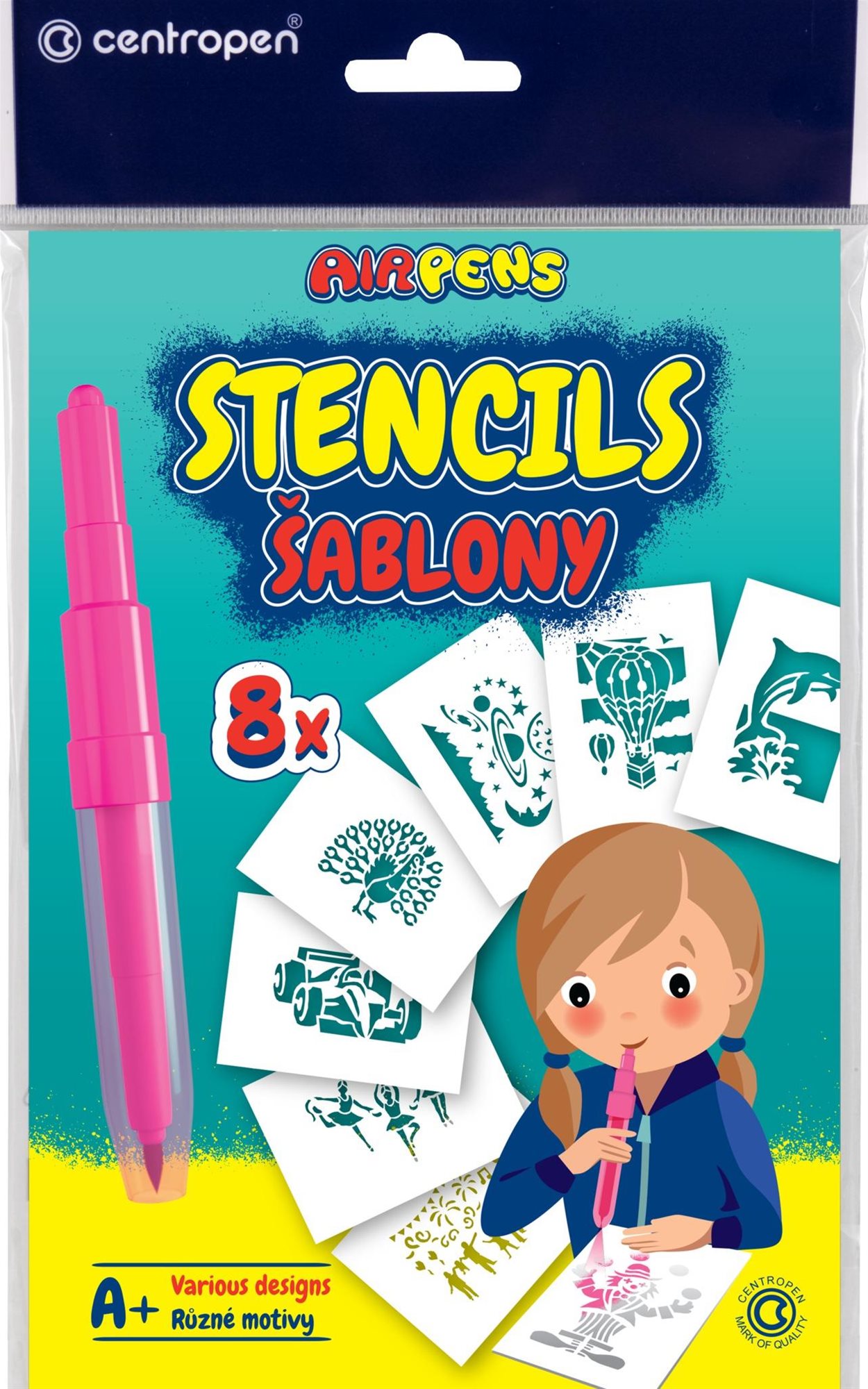 CENTROPEN šablóny k fúkacím fixkám 9996 A+ mix motívov I