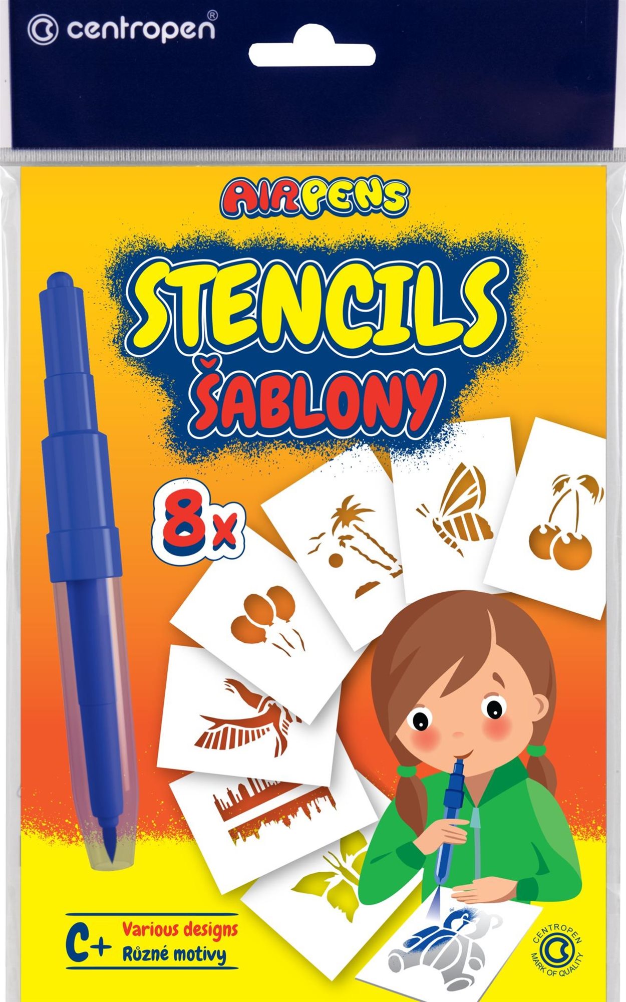 CENTROPEN šablóny k fúkacím fixkám 9996 C + mix motívov II