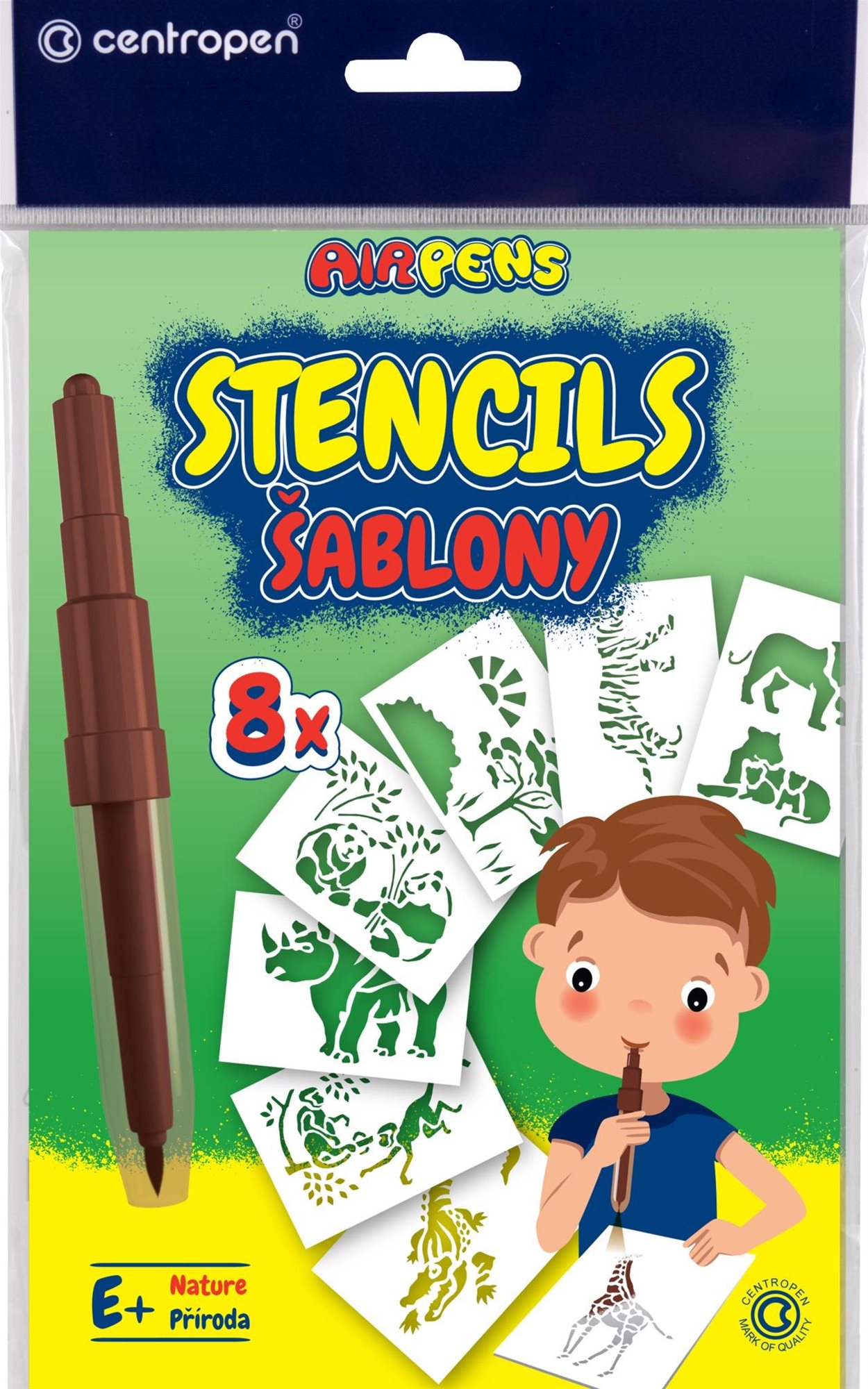 CENTROPEN šablóny k fúkacím fixkám 9996 E + divé zvieratá