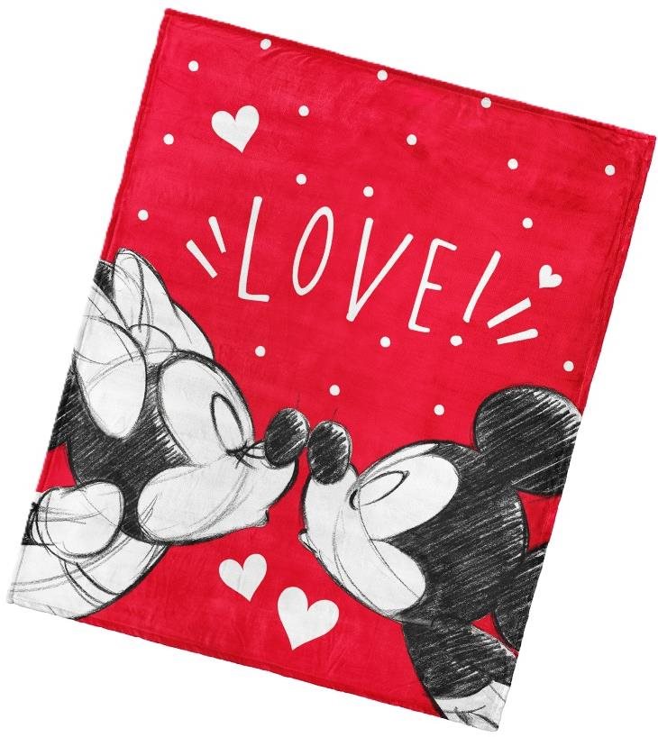 Kaptan Detská deka Mickey a Minnie Mouse Love 130 × 160 cm