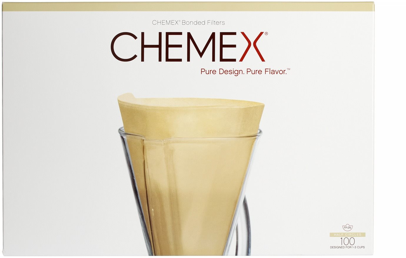 Chemex, papierové filtre pre 1– 3 šálky, prírodné, 100 ks