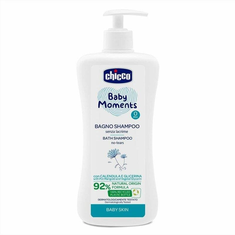 CHICCO Šampón na vlasy a telo s dávkovačom Baby Moments 500 ml