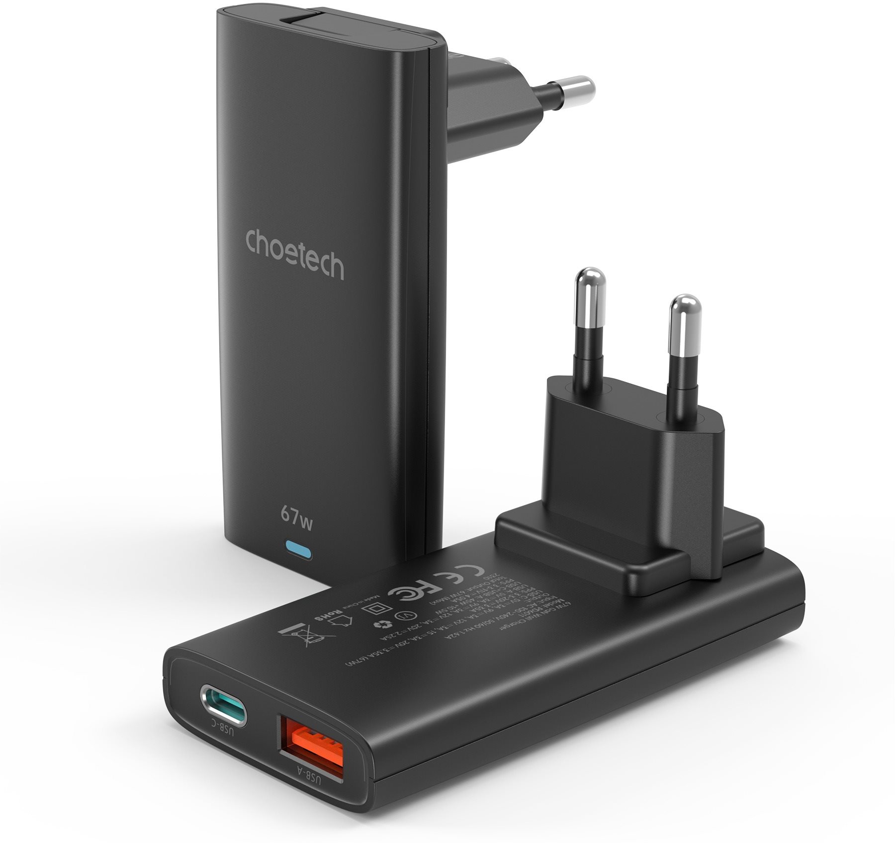 ChoeTech 67 W A+C Charger, black