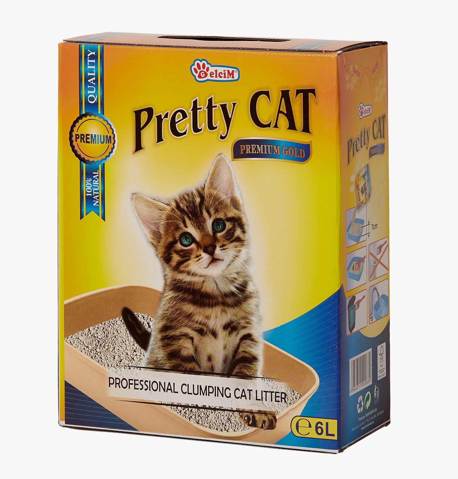 Pretty Cat Bentonite Premium Gold 6 l