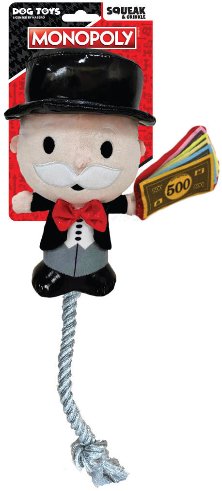 Hasbro Monopoly Mr. Money plyšová s lanom na preťahovanie 20 cm