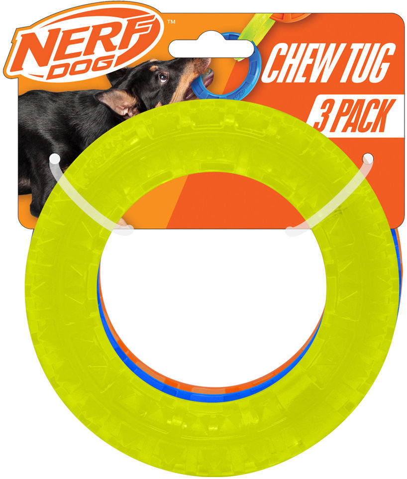 Nerf Dog 3 ks priehľadných kruhov s hrotmi EXO 12,5 cm
