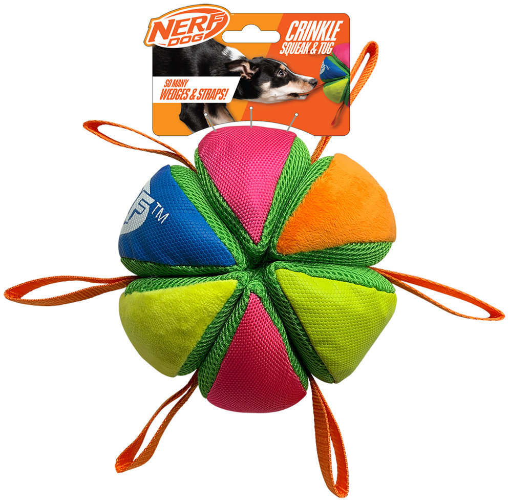 Nerf Dog Plyšová pískacia a chrapčavá loptička 15 cm