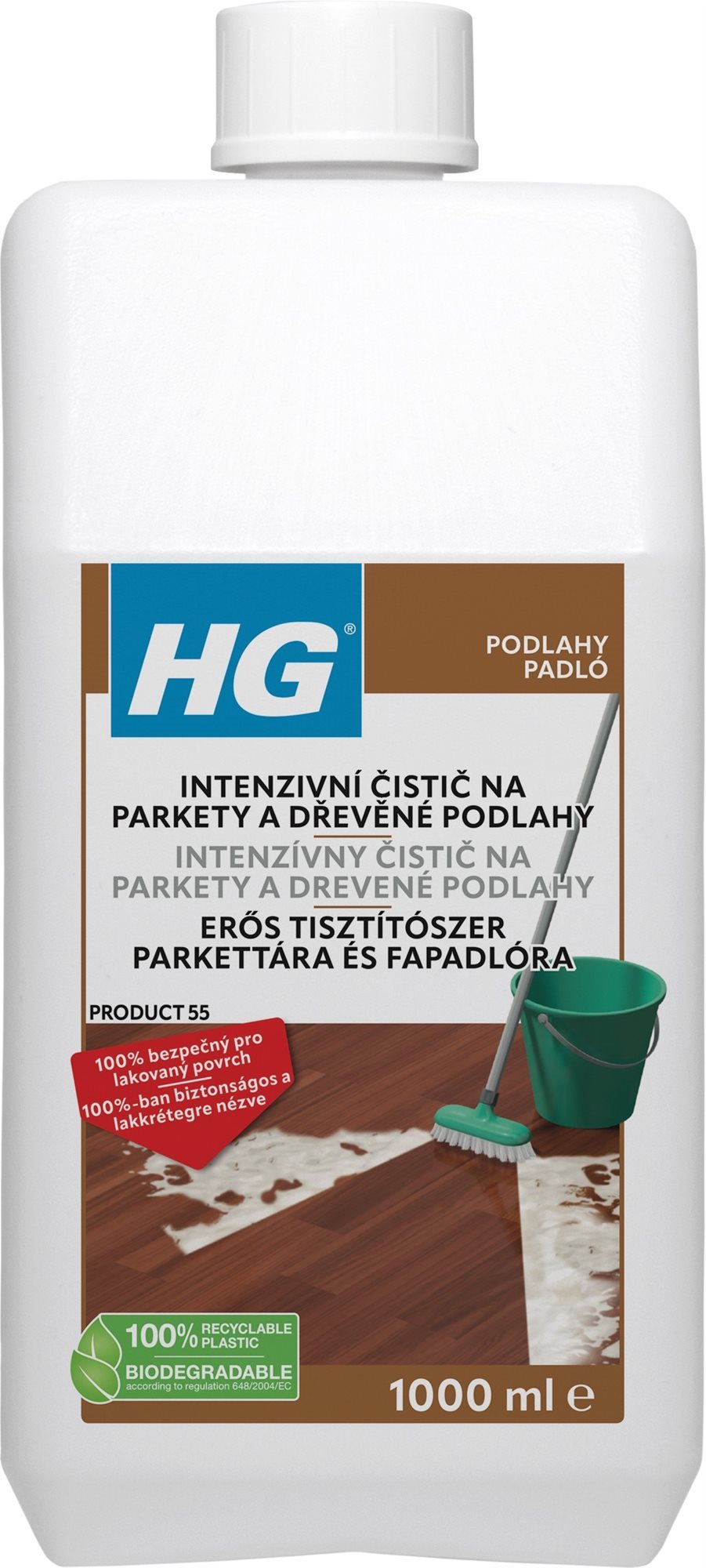 HG intenzívny čistič na parkety a drevené podlahy 1000 ml