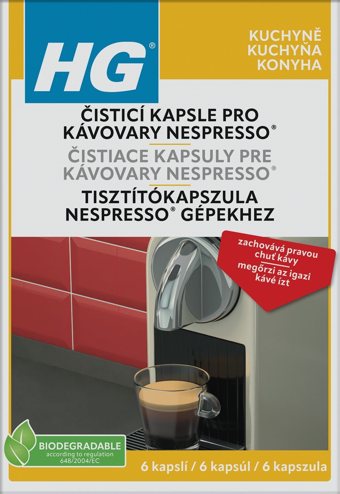 HG čistiace kapsuly na kávovary Nespresso® 6 ks
