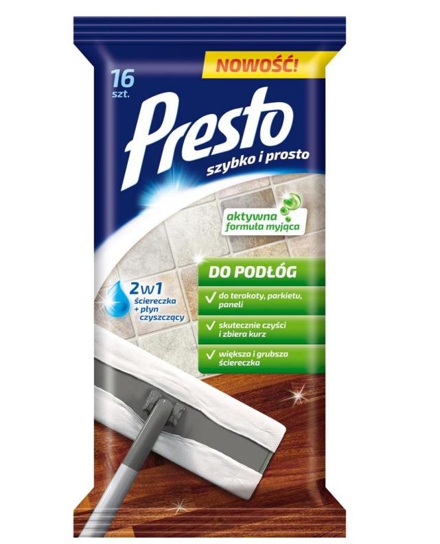 PRESTO vlhčené utierky na podlahu 16 ks