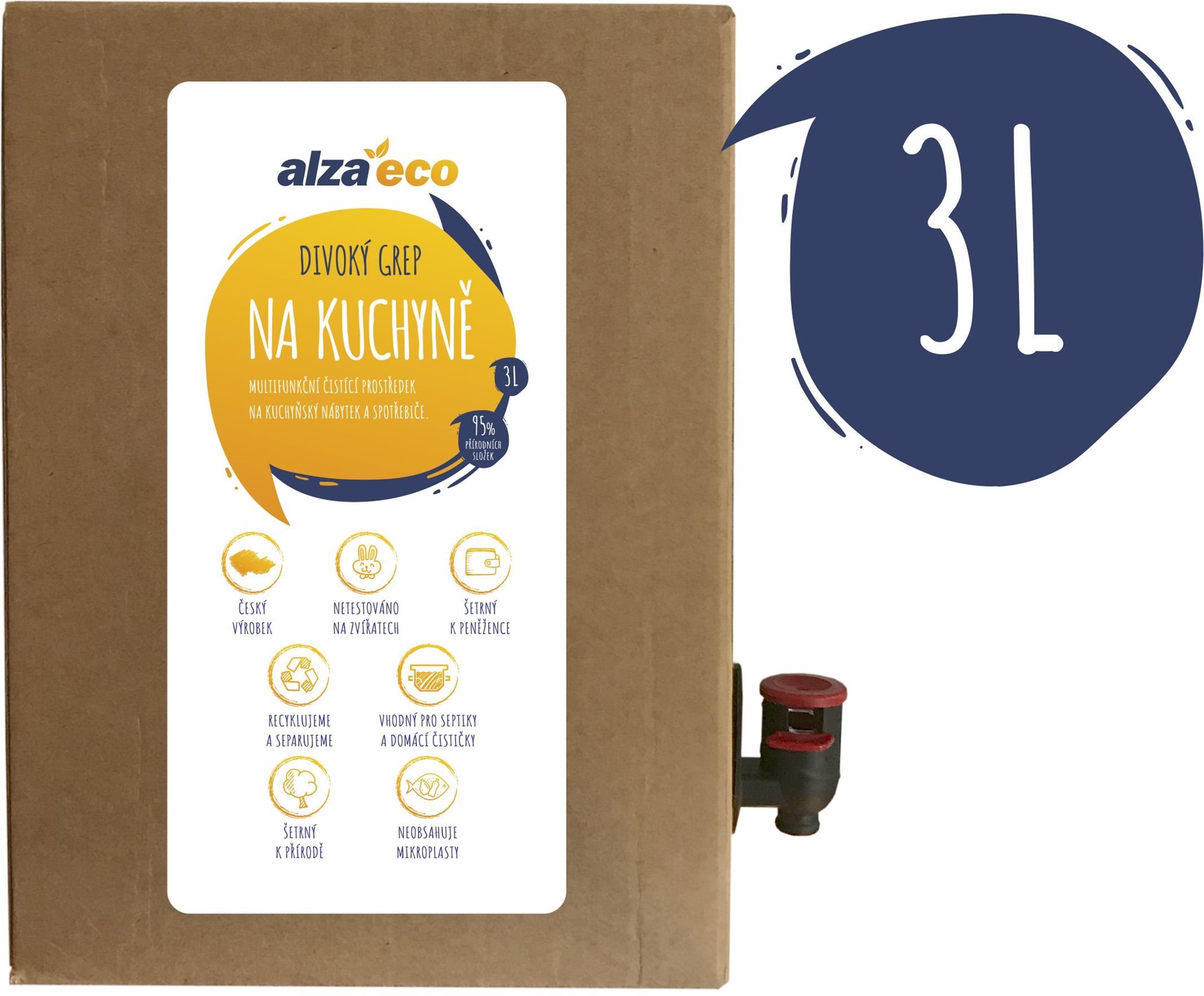 AlzaEco divoký grep na kuchyne 3 l