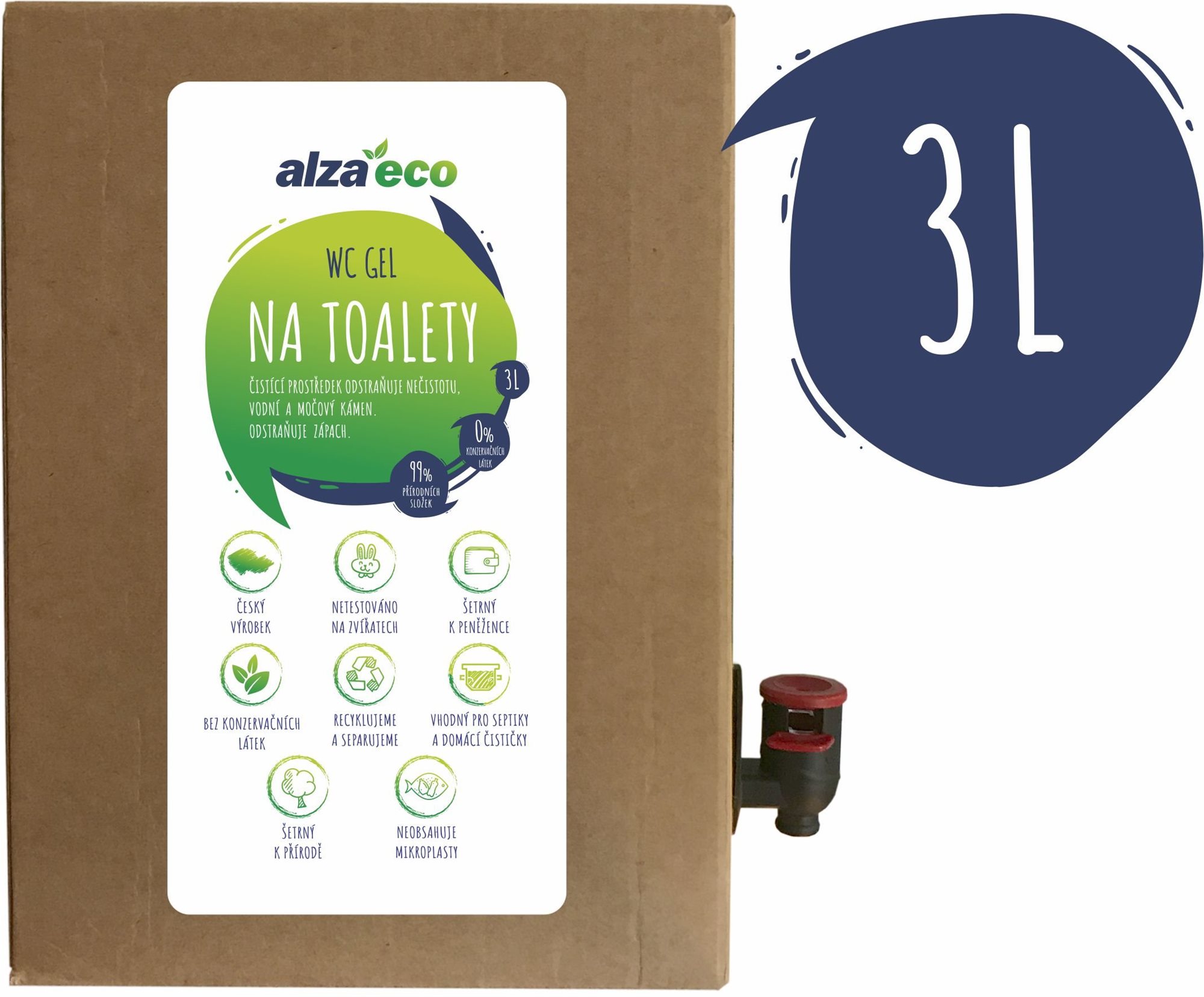 AlzaEco na toalety 3 l