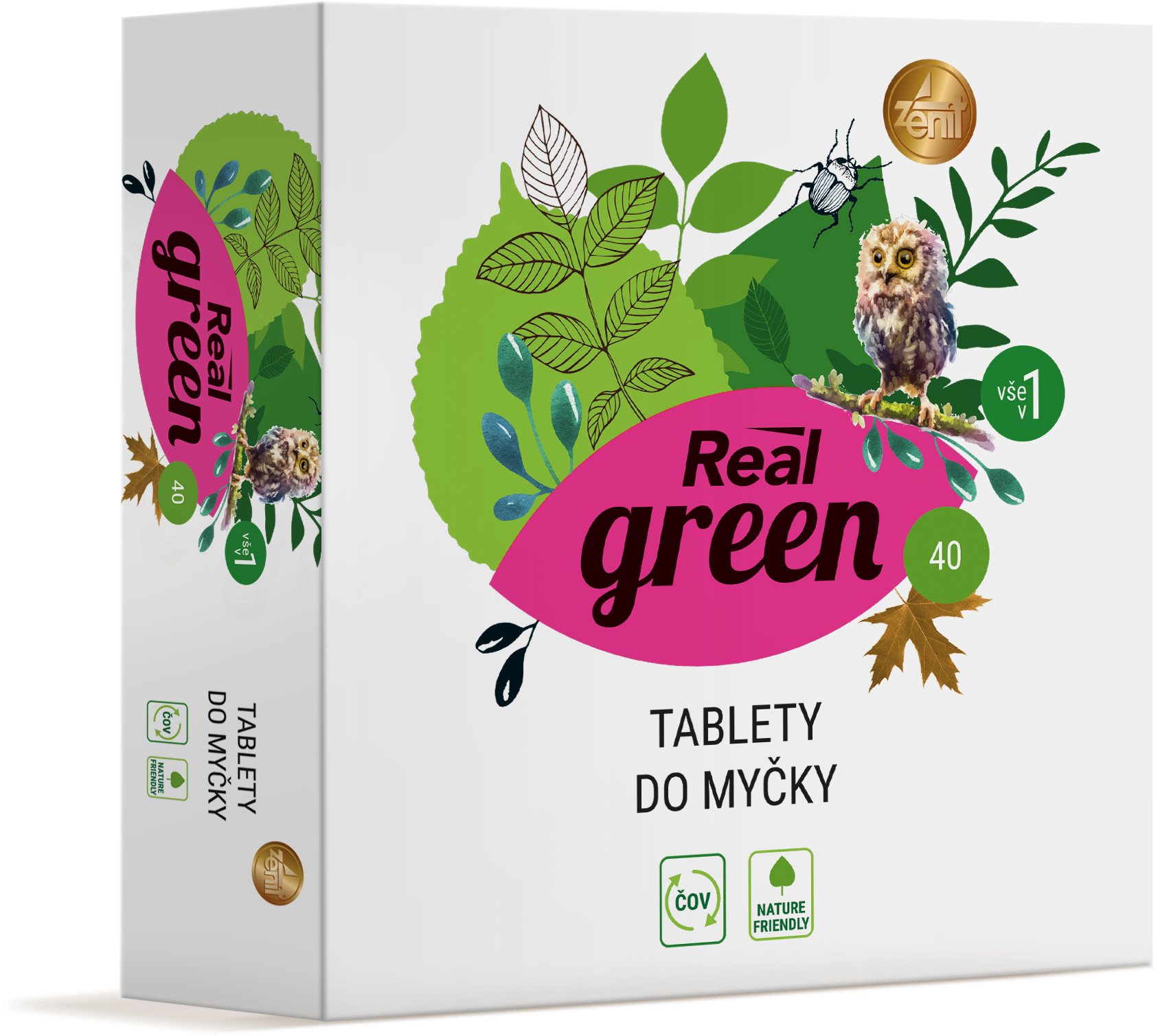 REAL GREEN tablety do umývačky 40 ks