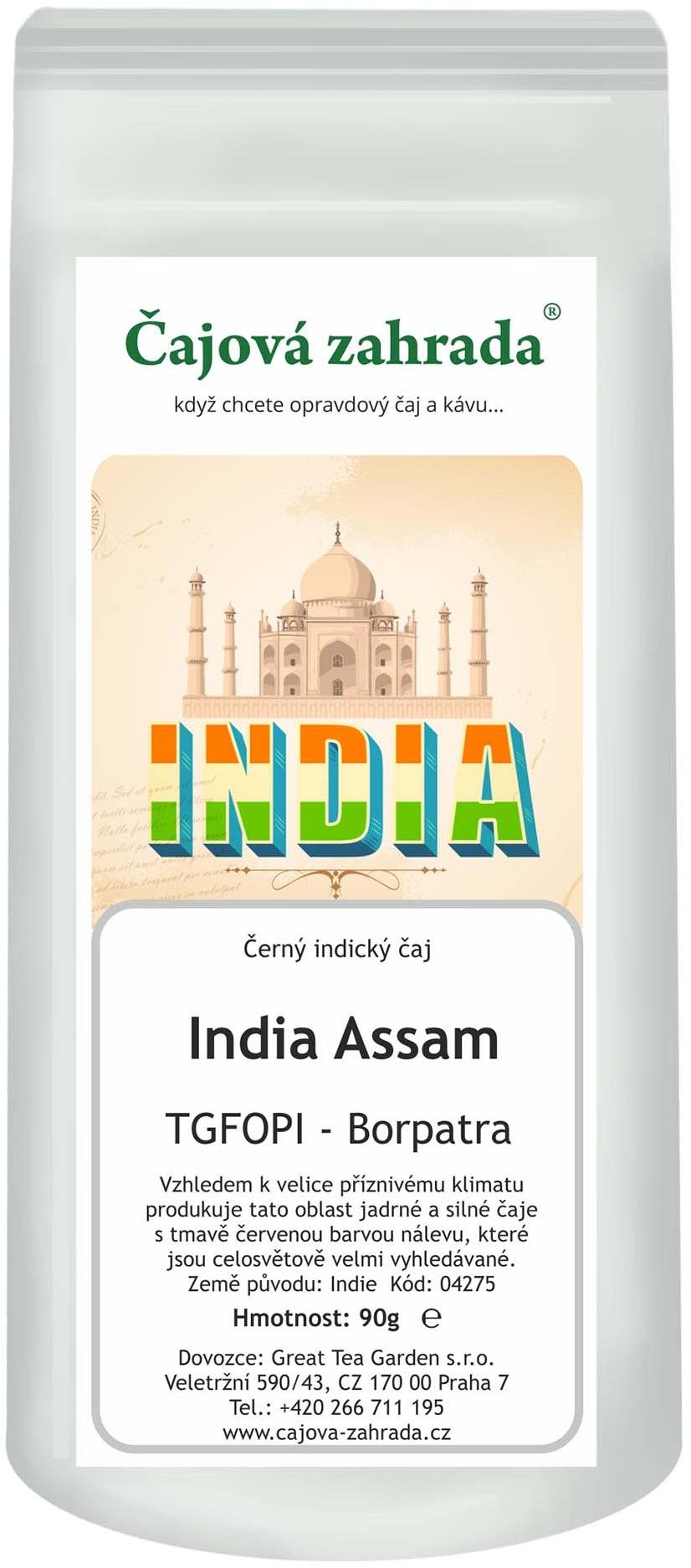 Čajová záhrada India Assam TGFOPI Borpatra – čierny čaj, 1000 g