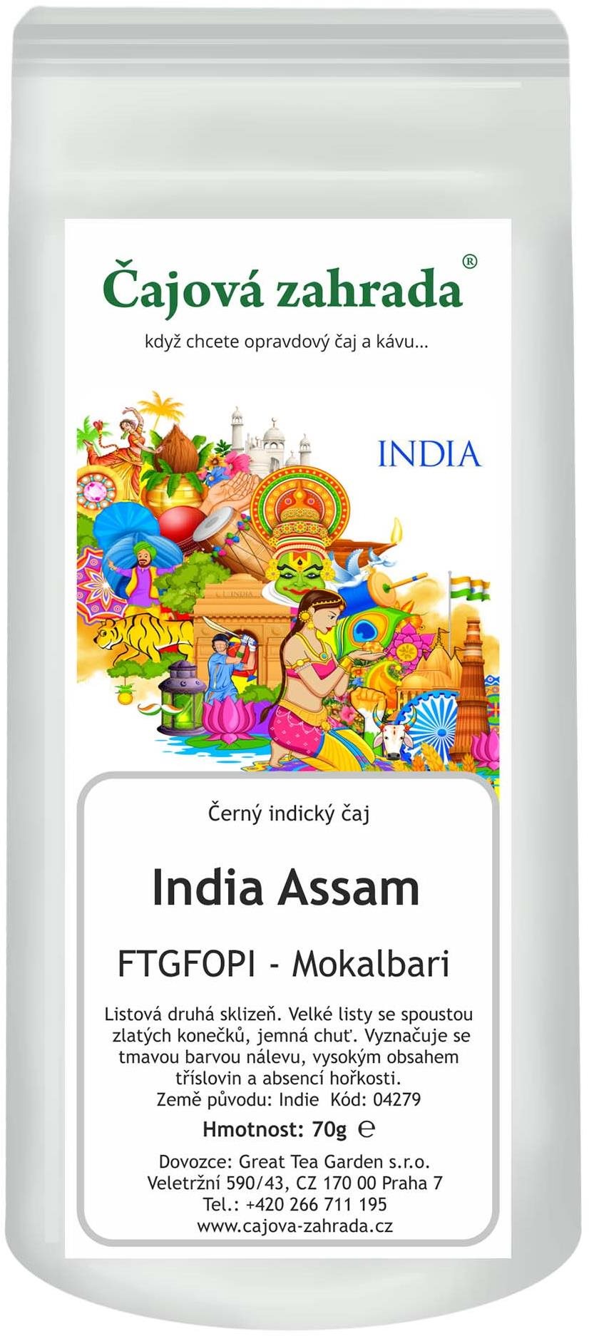 Čajová záhrada India Assam FTGFOPI Mokalbari – čierny čaj, 70 g
