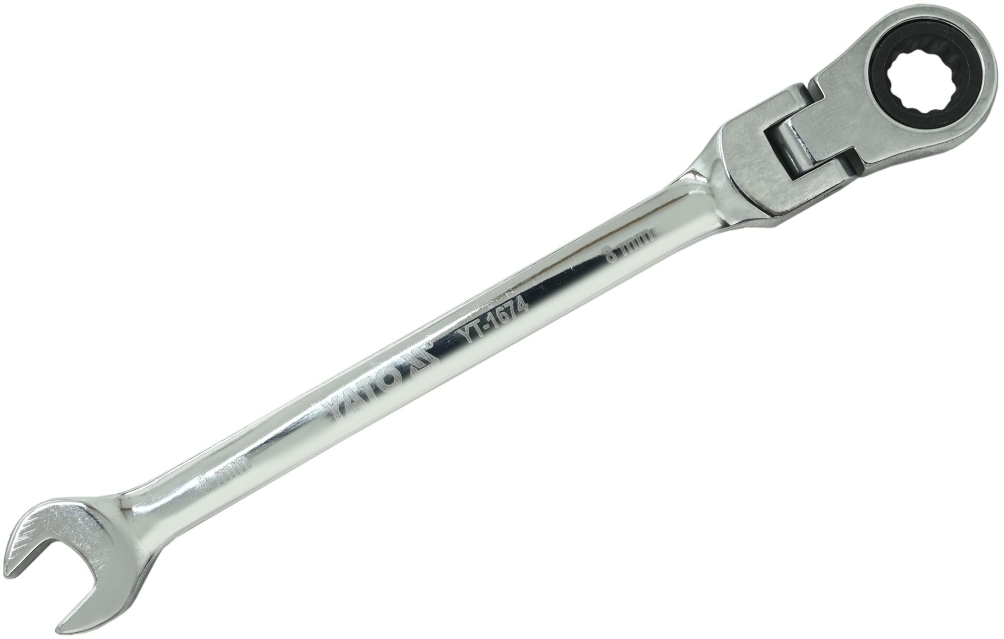 Yato Kľúč očkoplochý račňový 8 mm s kĺbom