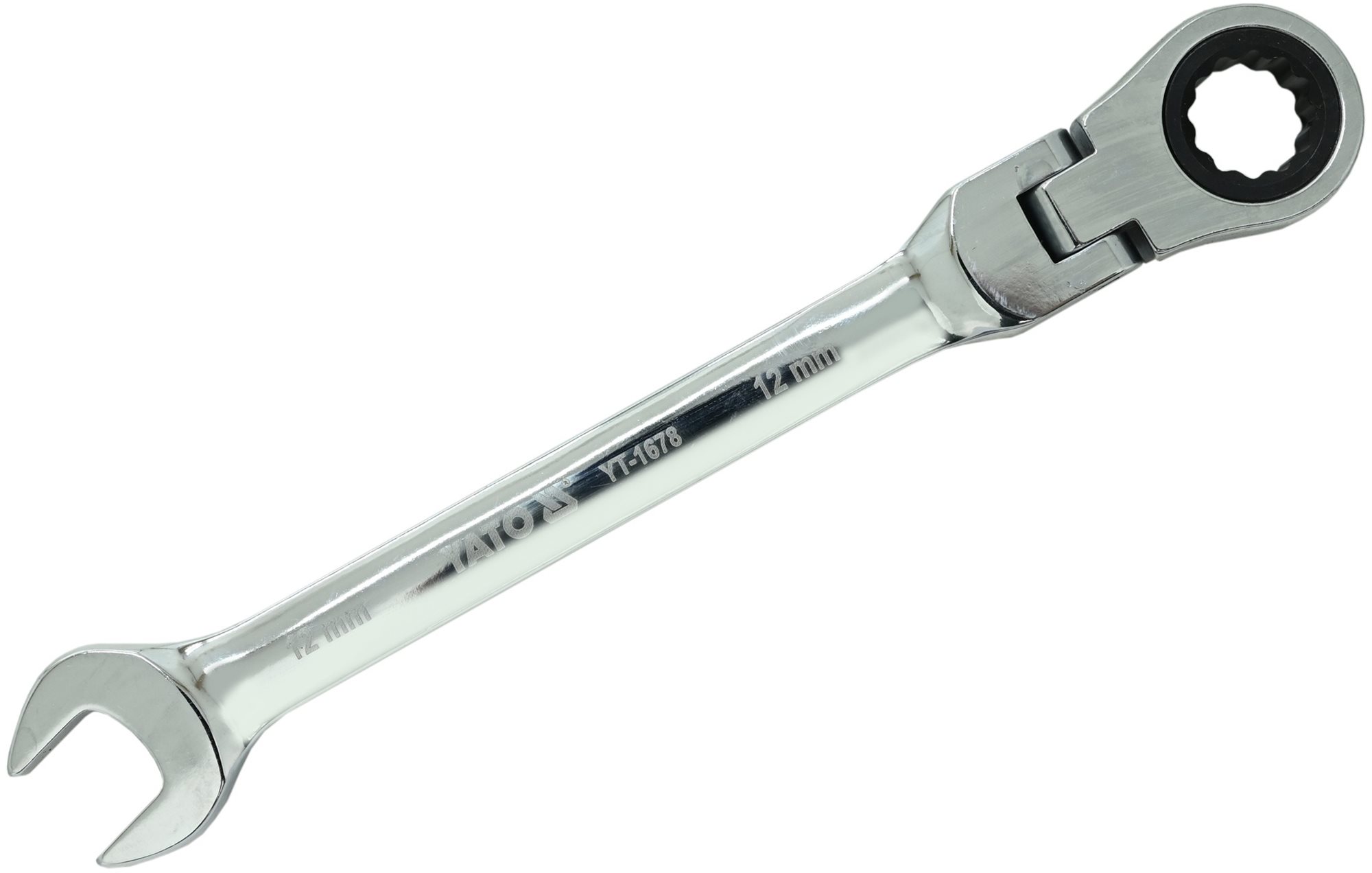 Yato Kľúč očkoplochý račňový 12 mm s kĺbom